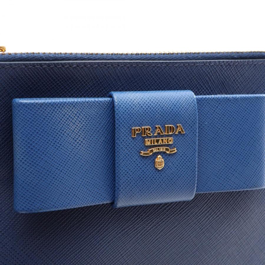 PRADA（プラダ） リボン ブランドオフ サフィアーノレザー ポーチ