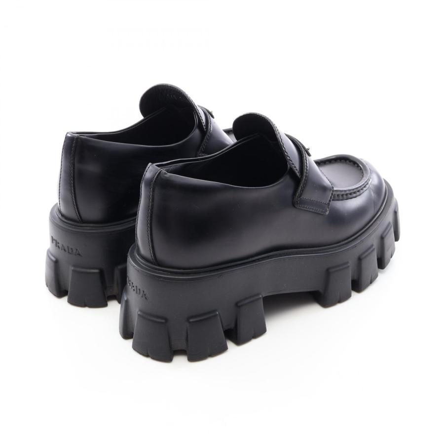 PRADA（プラダ） 三角プレート 厚底 ブランドオフ レザー ローファー