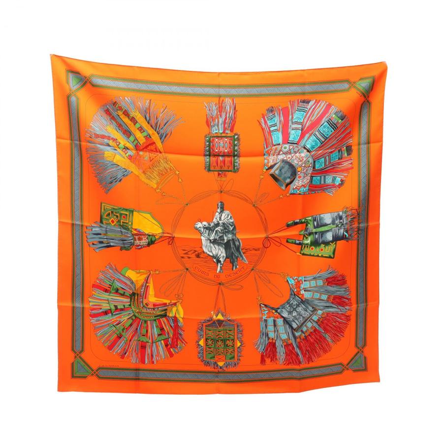 HERMES（エルメス） カレ90 CUIRS DU DESERT ブランドオフ シルク