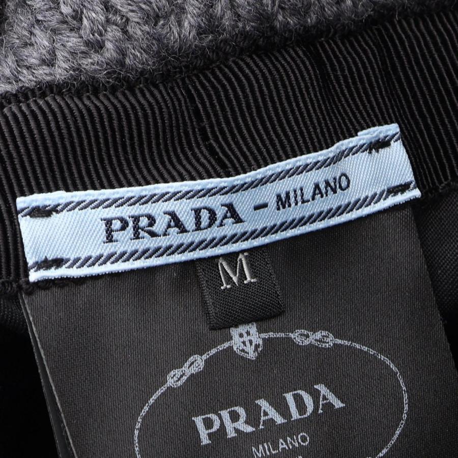 PRADA プラダ ナイロンポケット ニットセーター 三角プレート 三角ロゴ PRADA（プラダ） 三角プレート ケーブルニット バケット ブランドオフ
