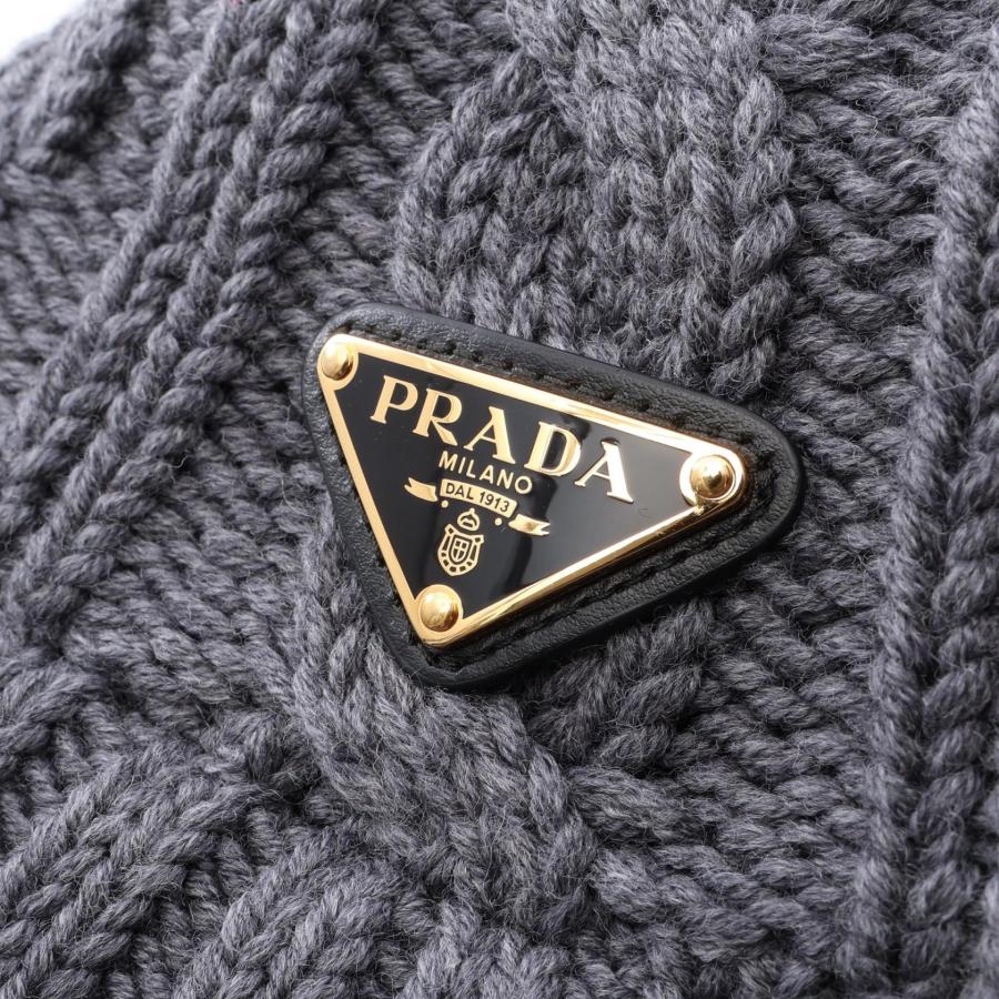 PRADA（プラダ） 三角プレート ケーブルニット バケット ブランドオフ