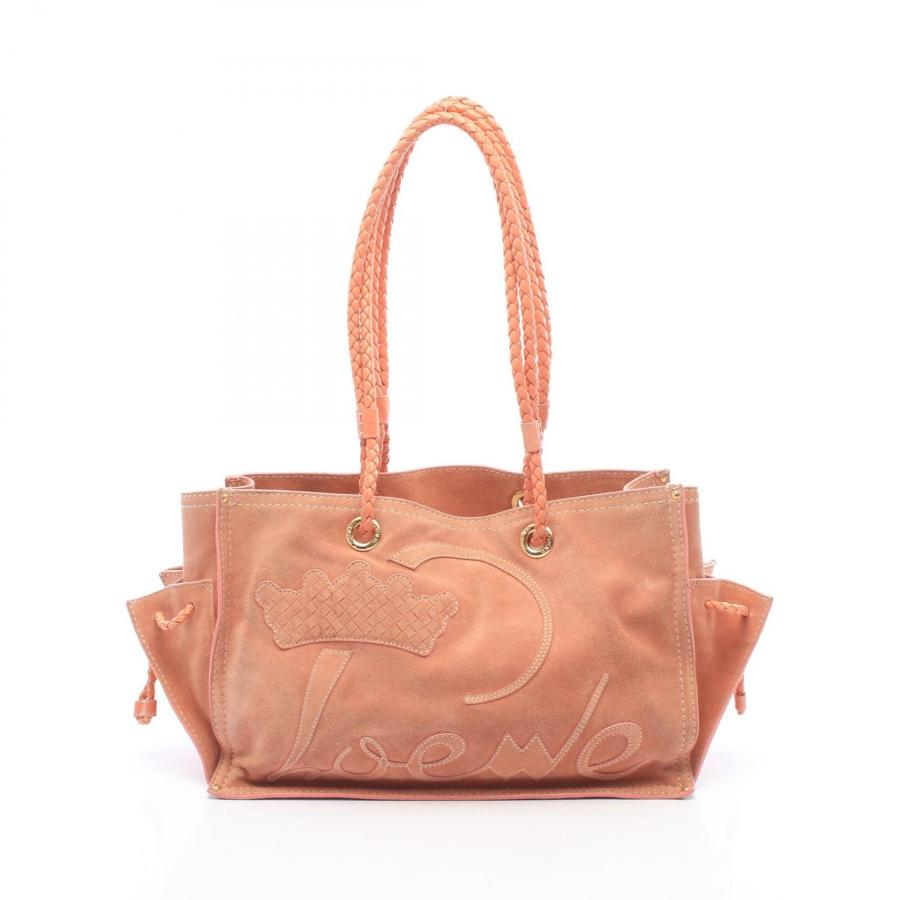 LOEWE（ロエベ） 爆買 クラウン ロゴ ブランドオフ スウェード トート