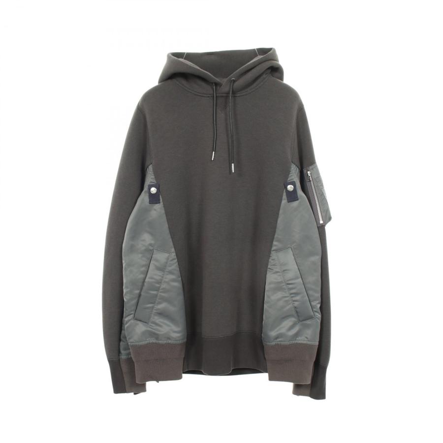 sacai（サカイ） ツイルドッキング ブランドオフ コットン パーカー