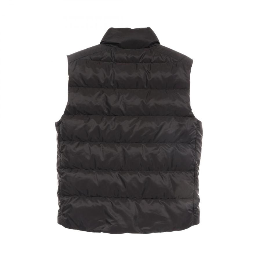 【美品✨レア】PRADA プラダ　中綿ベスト　ラバーロゴ　黒　46 国内正規品 PRADA（プラダ） パデッド Re-Nylon ブランドオフ ナイロン ダウン