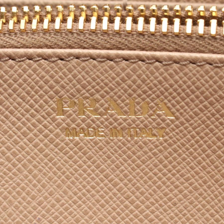 PRADA（プラダ） リボン ブランドオフ レザー ラウンド長財布 カーフ