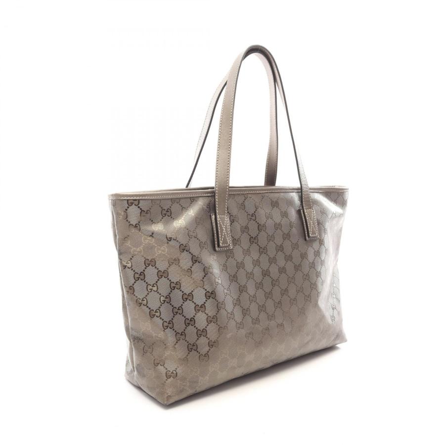 GUCCI グッチ　GGインプリメ　シマ　トートバッグ　PVC レザー　グレー GUCCI（グッチ） GGインプリメ ブランドオフ GUCCI PVCコーティング