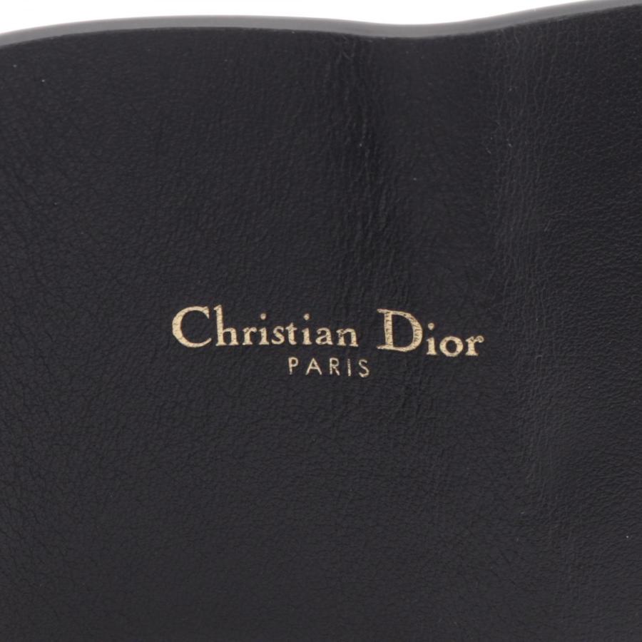 ディオール CDロゴバックル フラワー刺繍 ブランドオフ Dior レザー