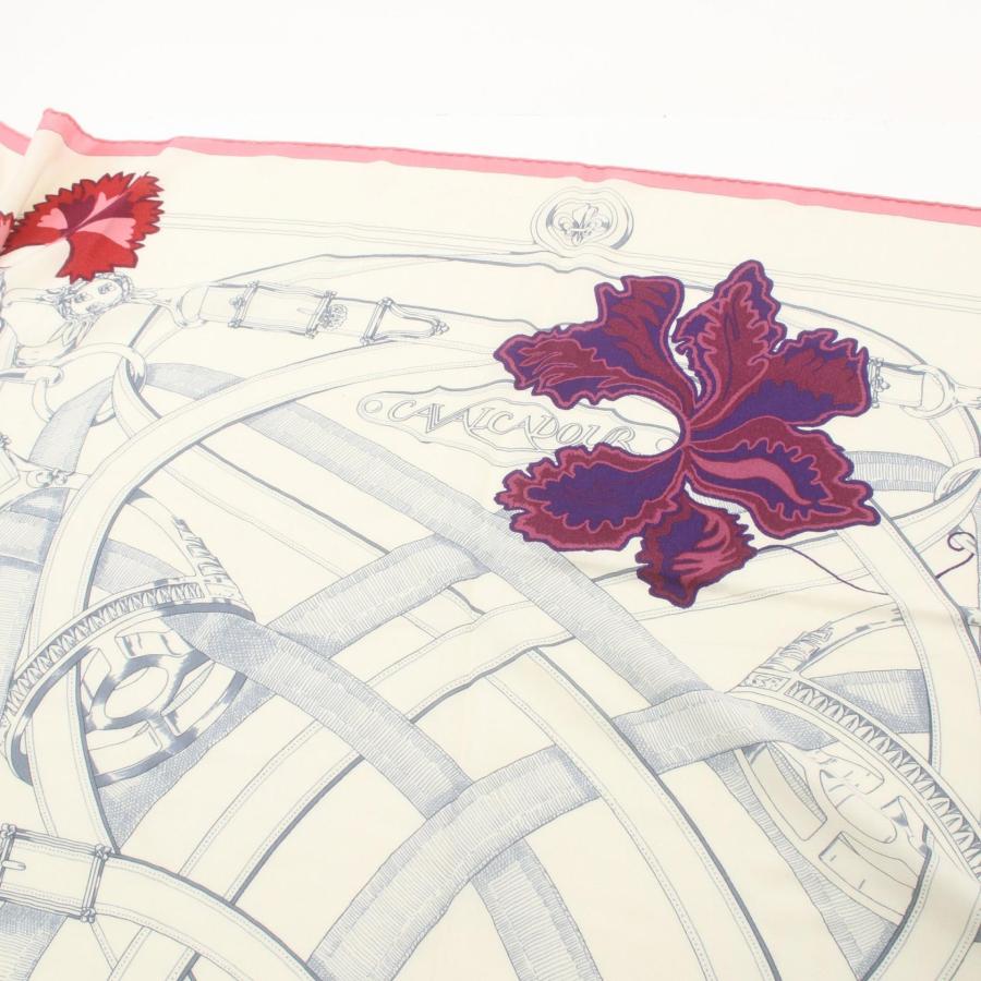 HERMES Cavalcadour Fleuri カシミヤ×シルクカレジュアン