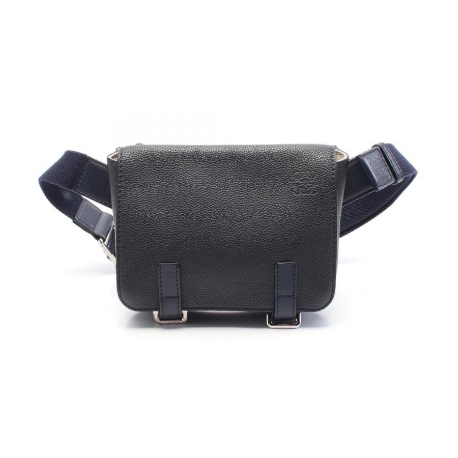 美品 LOEWE レザー ミリタリーバムバッグ ウエストポーチ LOEWE（ロエベ） ミリタリーバムバッグ ブランドオフ レザー ウエスト