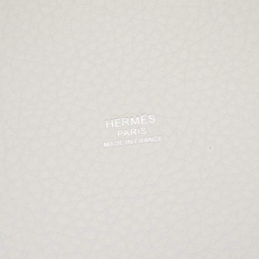 エルメス ピコタンロック エクラPM ニューホワイト ヴェールフィズ ブランドオフ HERMES レザー ハンドバッグ トリヨンクレマンス 中古 レの画像