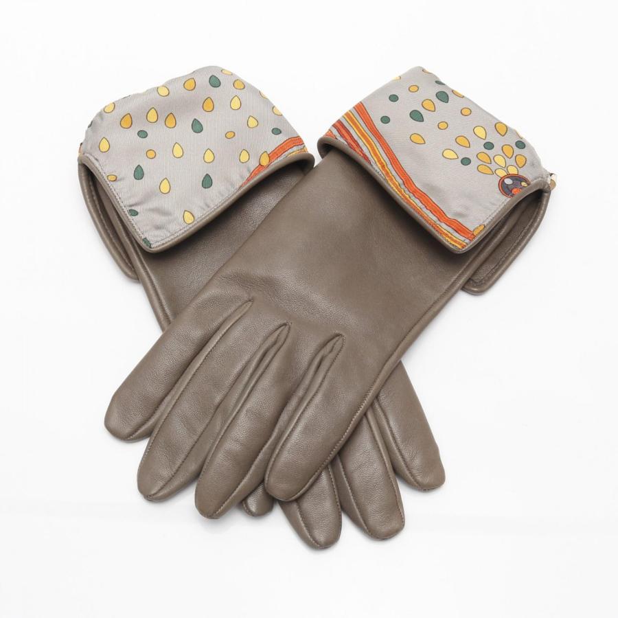 エルメス 手袋 エトゥープ！ HERMES（エルメス） 手袋 エトゥープ ブランドオフ レザー 手袋 カーフ