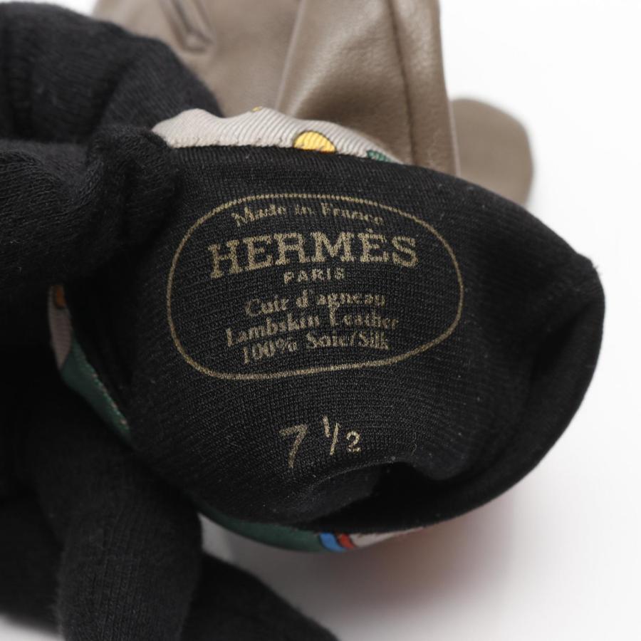 HERMES（エルメス） 手袋 エトゥープ ブランドオフ レザー 手袋 カーフ