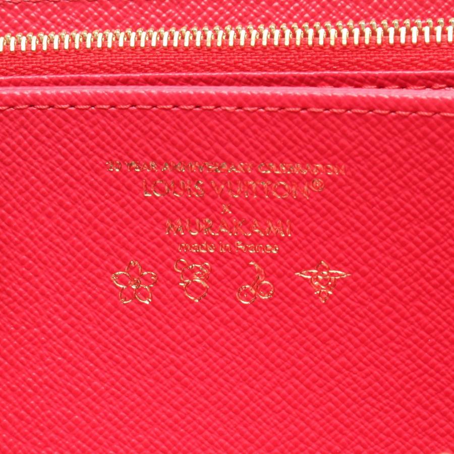 ルイ・ヴィトン LV × TM ジッピーウォレット ブランドオフ LOUIS VUITTON ラウンド長財布 モノグラム・チェリー 中古 レディースの画像