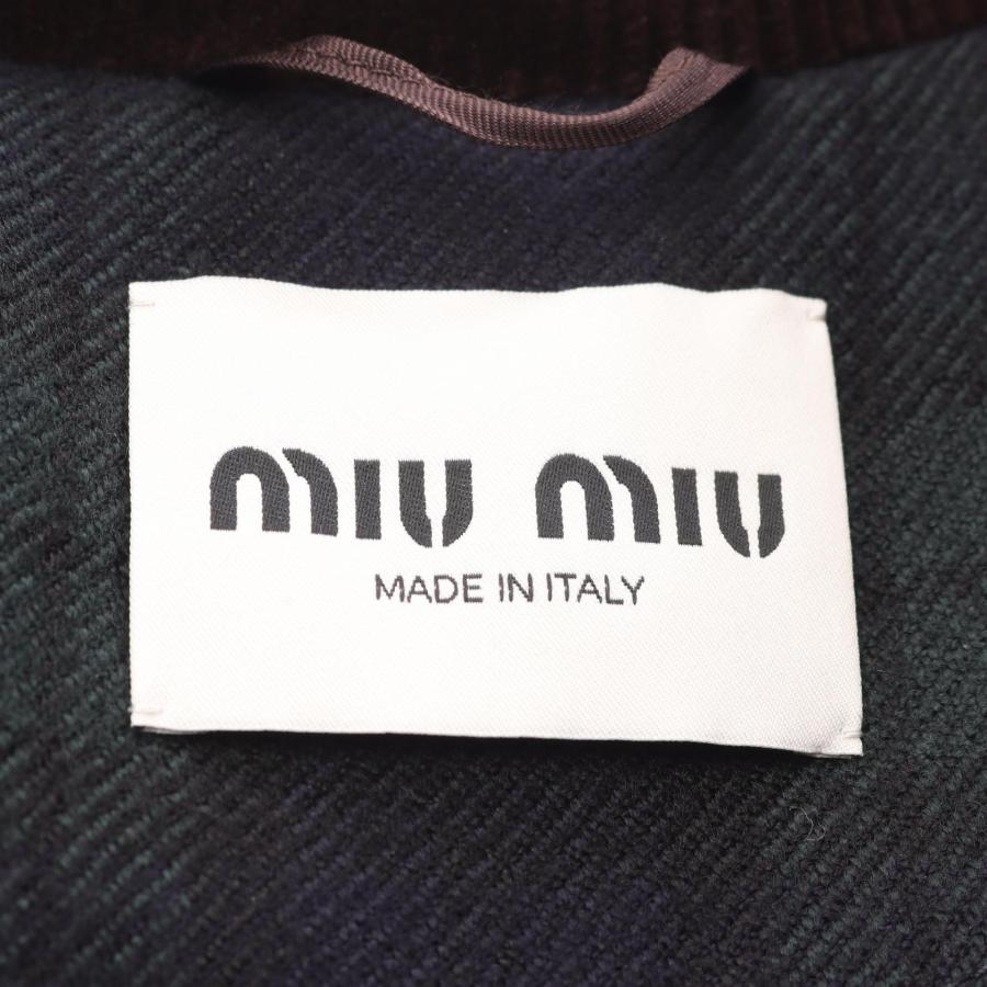 ミュウ ミュウ チェックツイル ブルゾン ブランドオフ Miu Miu ウール その他ジャケット ウール 中古 レディースの画像