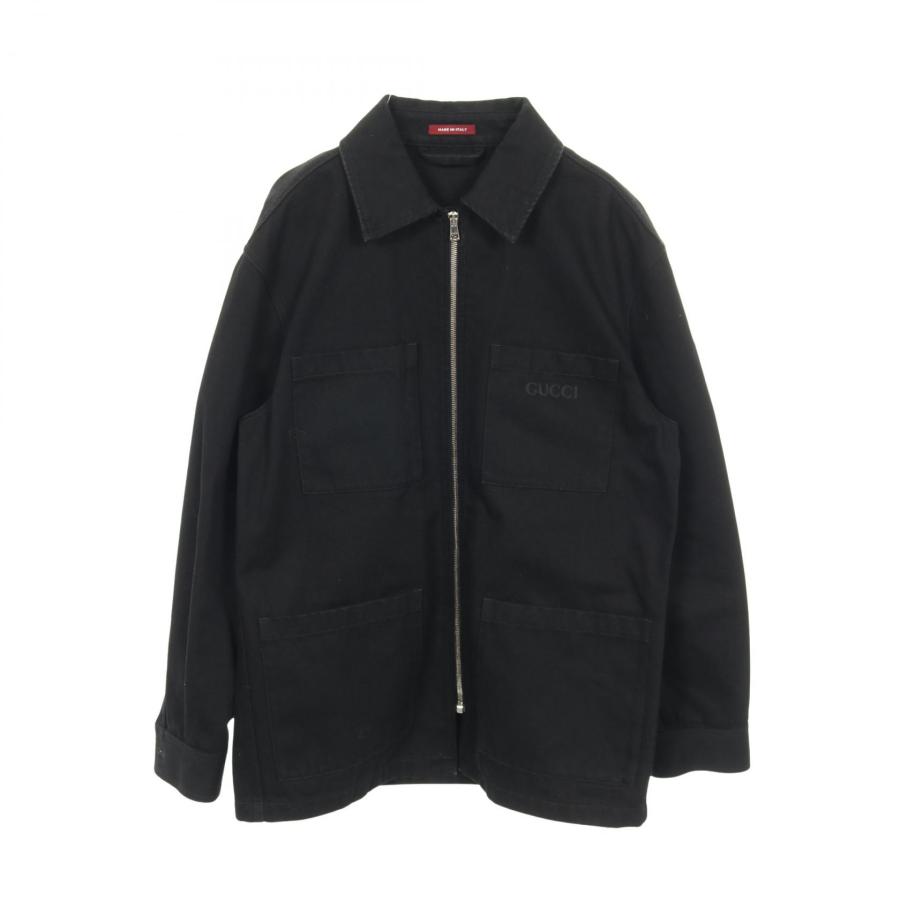 GUCCI グッチ デニムジャケット ラインストーンロゴ ジップアップ GUCCI（グッチ） ラインストーンロゴ ジップアップ ブランドオフ