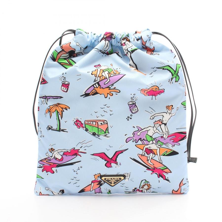 PRADA（プラダ） Re-Nylon サーフィン柄 ブランドオフ ナイロン ポーチ