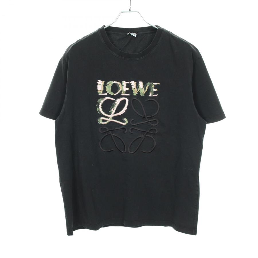 LOEWE（ロエベ） アナグラム 刺繍 ブランドオフ コットン 半袖Tシャツ 
