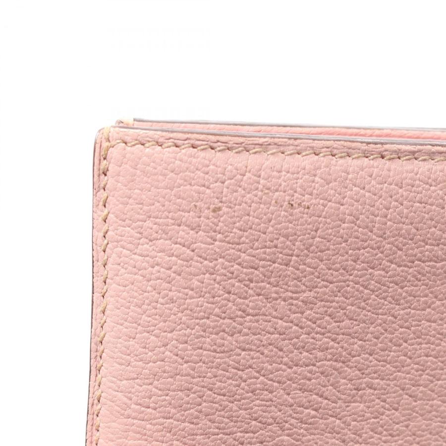 エルメス ベアンコンパクト ブランドオフ HERMES レザー 二つ折り財布 シェーブル 中古 レディースの画像