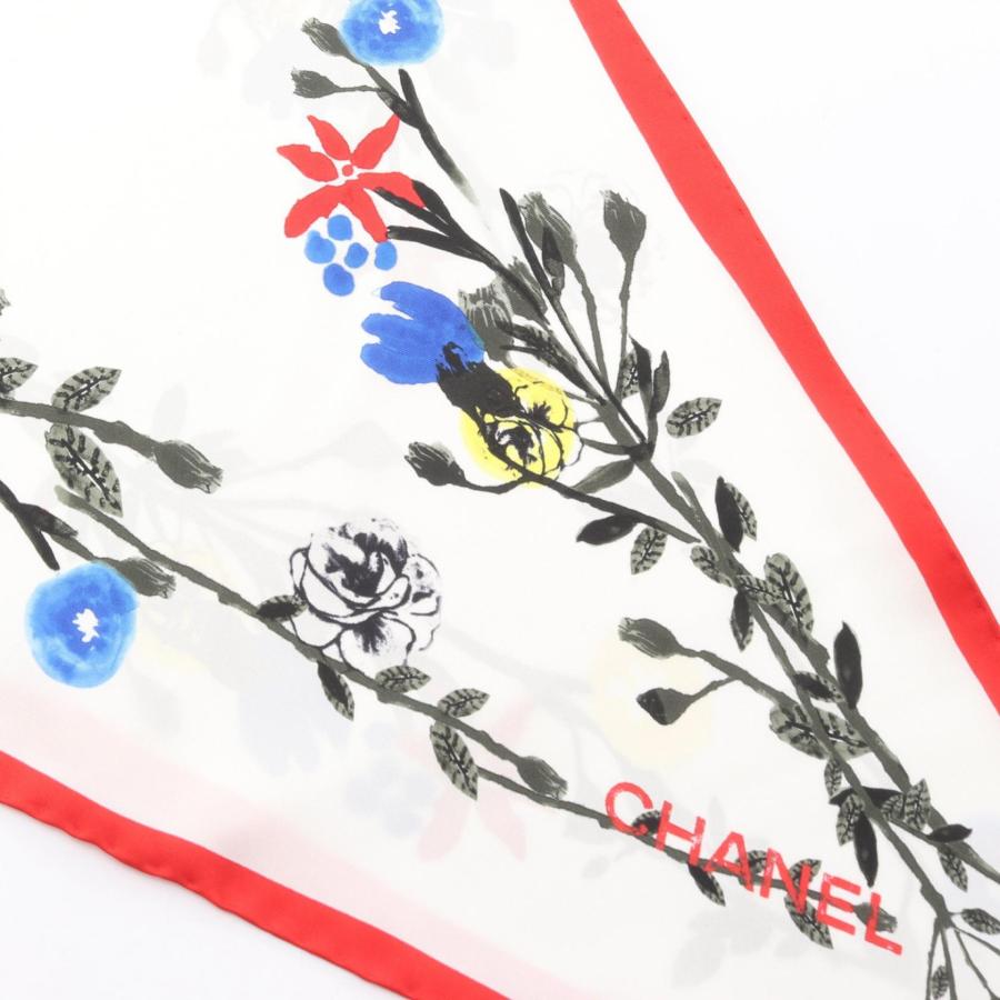 CHANEL（シャネル） 花柄 ブランドオフ シルク スカーフ 中古