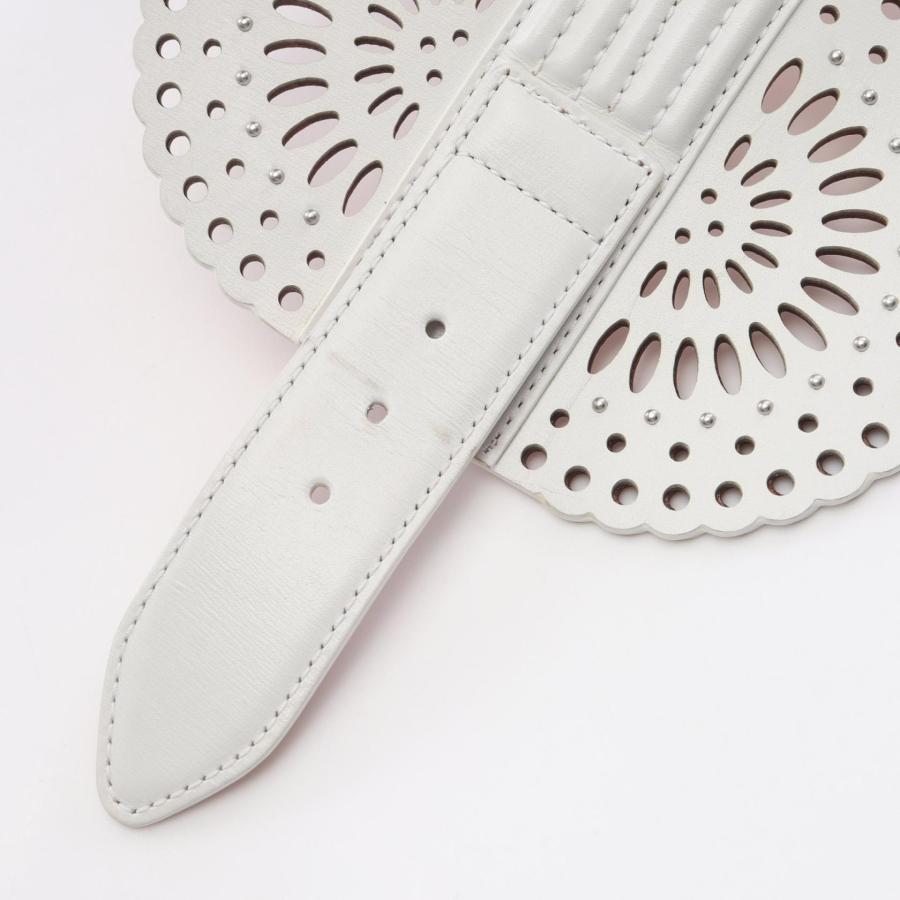 ALAIA コルセットスタッズ ブランドオフ ALAIA レザー ベルト 中古 レディース