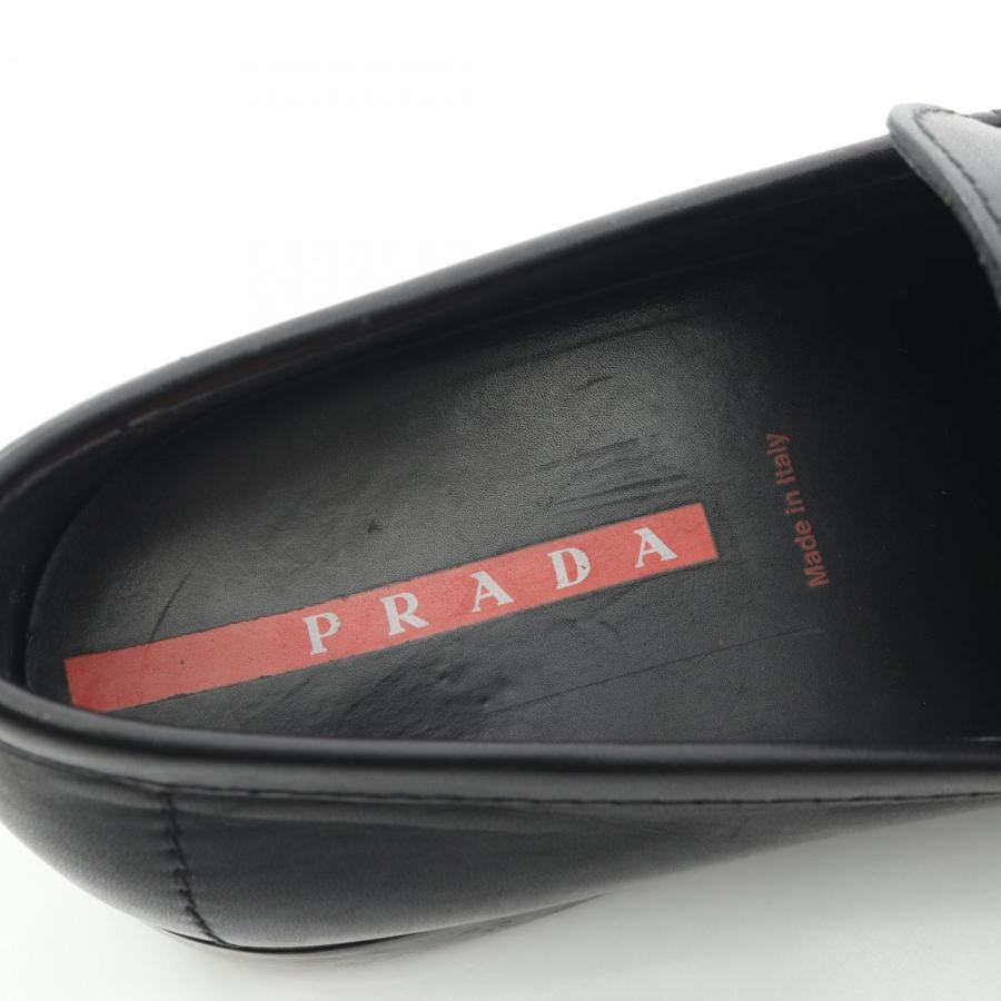 PRADA スリッポン ・ローファーブラック レザー メンズ PRADA（プラダ） スリッポン ブランドオフ レザー ローファー 中古