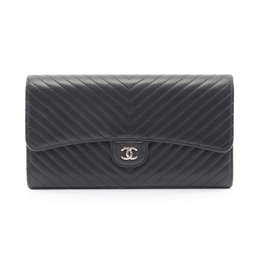 CHANEL（シャネル） Vステッチ シェブロン ブランドオフ ラムスキン 