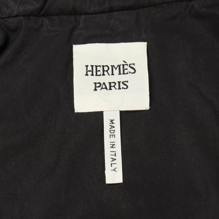 エルメス セリエボタン フード付き ジレ ブランドオフ HERMES レザー その他コート ラムスキン 中古 レディース_2