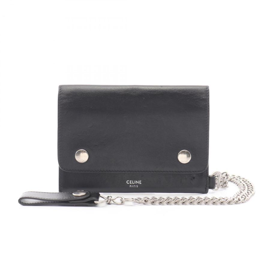 CELINE（セリーヌ） バイカー チェーンウォレット ブランドオフ レザー