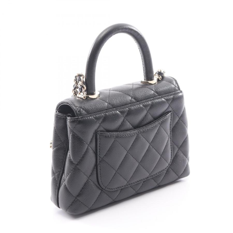 値下げ不可 ココハンドル 32キャビアスキン 2way ダーク ネイビー CHANEL（シャネル） ココハンドル ミニマトラッセ 2WAY ブランドオフ