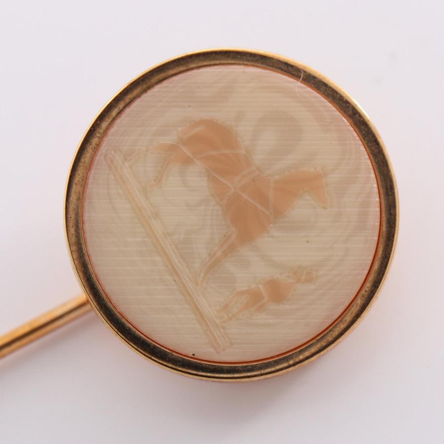 【美品】エルメス コロゾ ピンブローチ ネクタイピン HERMES 馬車 HERMES（エルメス） コロゾ ピン ブランドオフ HERMES GP（ゴールド