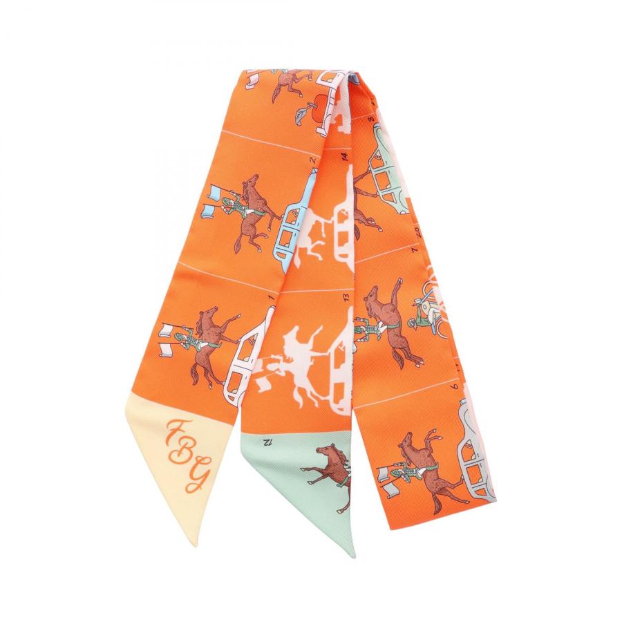 【美品】エルメス スカーフ ツイリー PARADE(パラード) シルク10M25 HERMES（エルメス） ツイリー リボン HERMES PARADE ブランドオフ