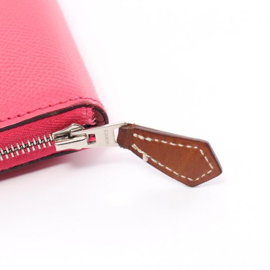 HERMES エルメス アザップシルクイン 長財布 ピンク レディース