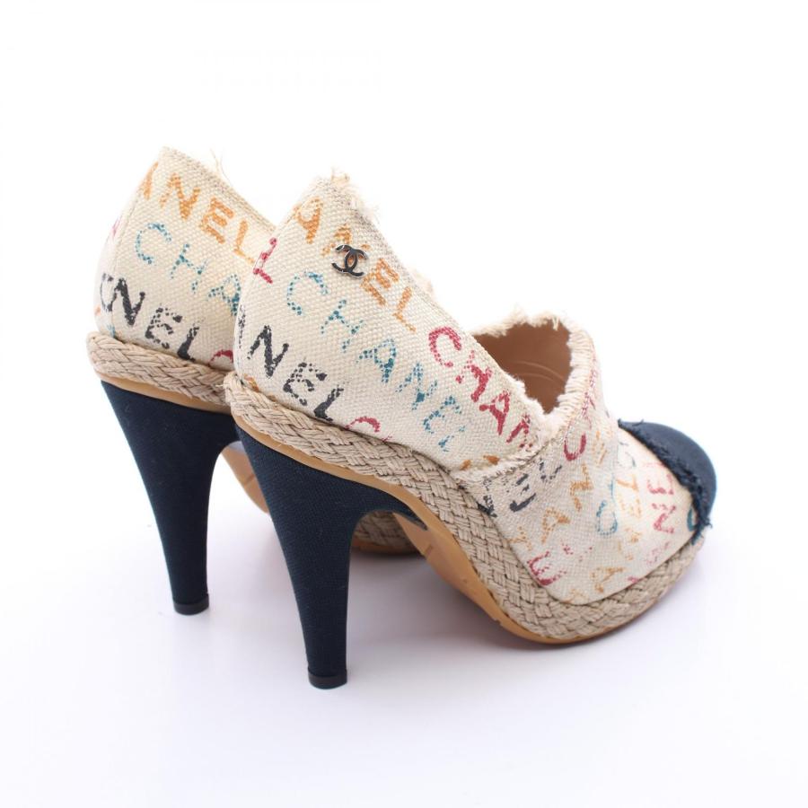 CHANEL シャネル ココマーク ブランドオフ キャンバス パンプス 中古 