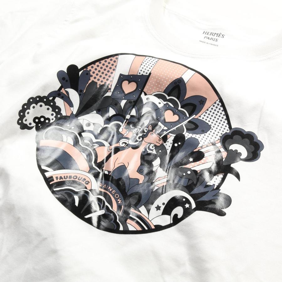 エルメス HERMES カルトゥッシュ カットソー 衣料品 トップス コットン レディース ブラック系 【中古】 HERMES - エルメス HERMES カルトゥッシュ カットソー 衣料品 トップス