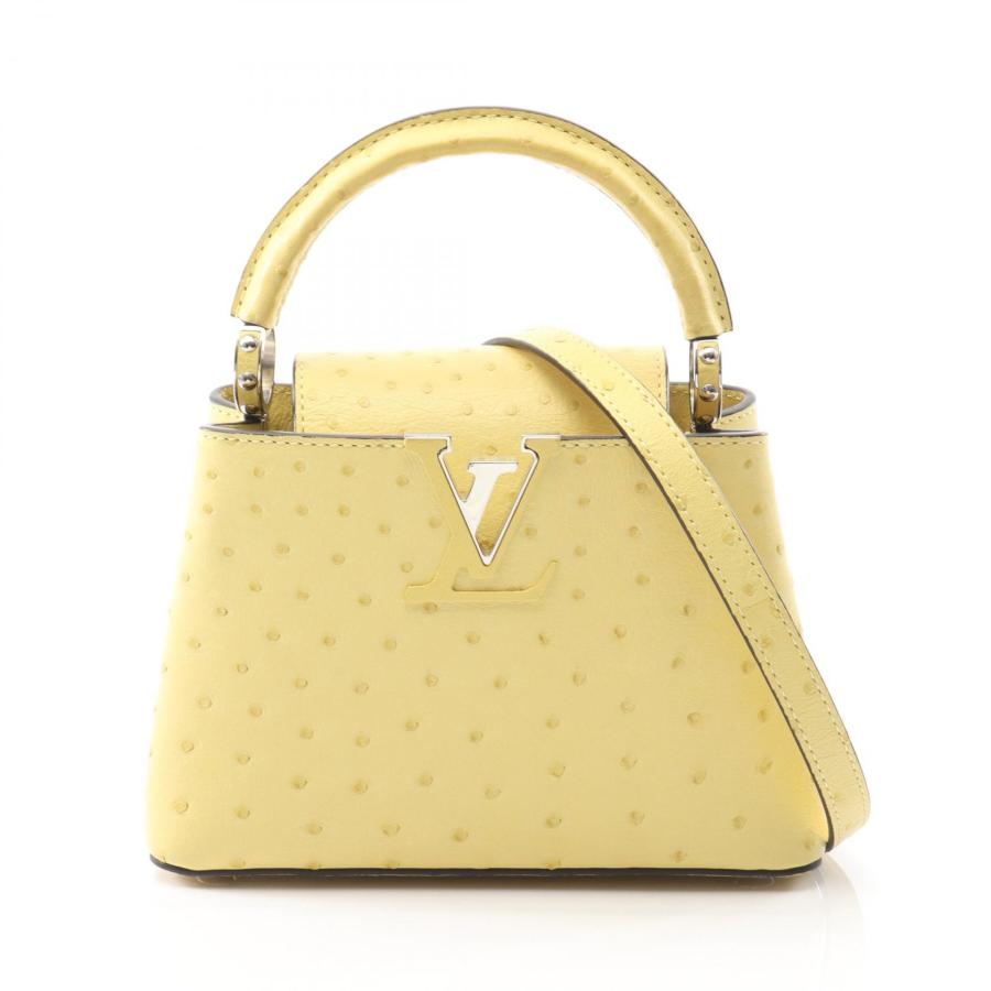 美品 オーストリッチカプシーヌミニ ルイ ヴィトン LV×TM カプシーヌMINI ブラック オーストリッチ
