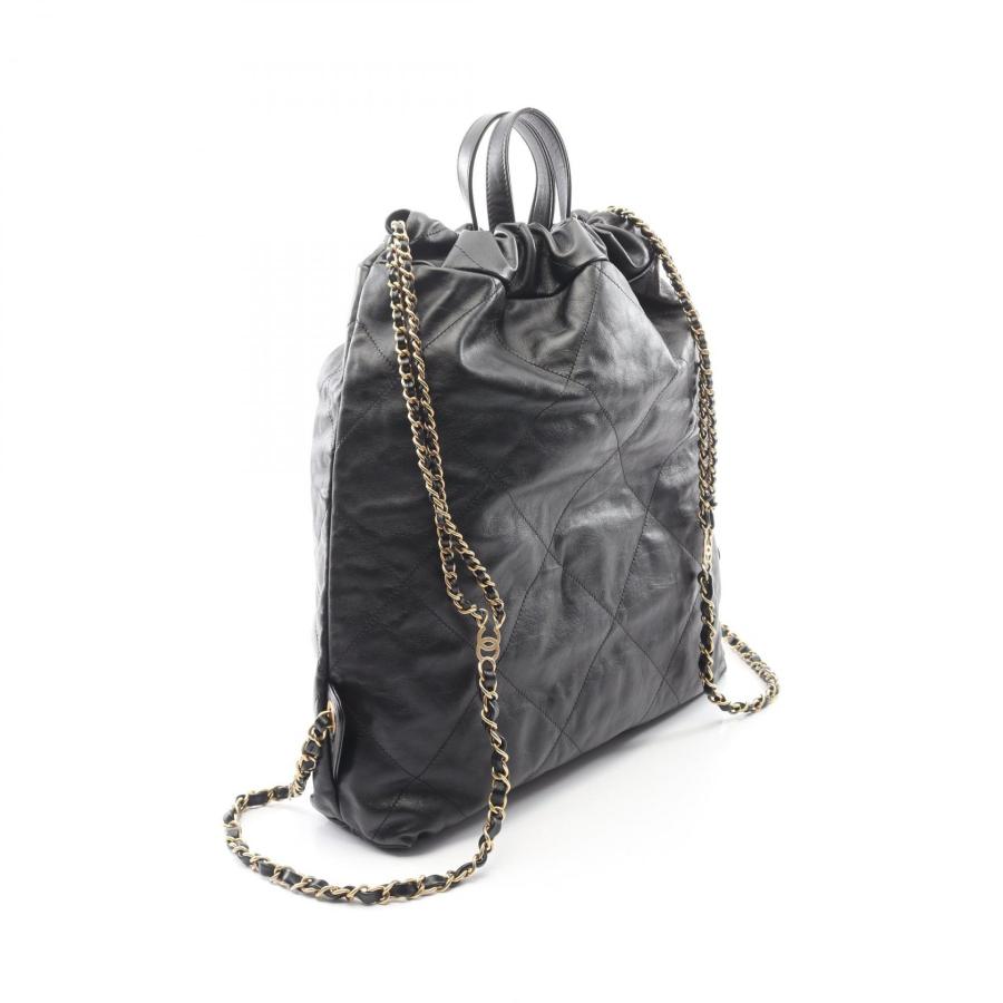CHANEL（シャネル） 22 ラージ ブランドオフ レザー リュックサック