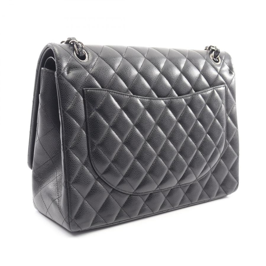 シャネル デカマトラッセ34 Wフラップ ブランドオフ CHANEL レザー ショルダーバッグ グレインドカーフスキン 中古 レディースの画像