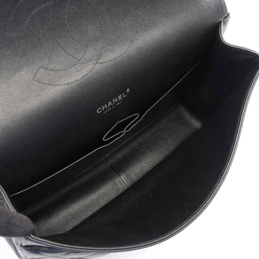 シャネル デカマトラッセ34 Wフラップ ブランドオフ CHANEL レザー ショルダーバッグ グレインドカーフスキン 中古 レディースの画像