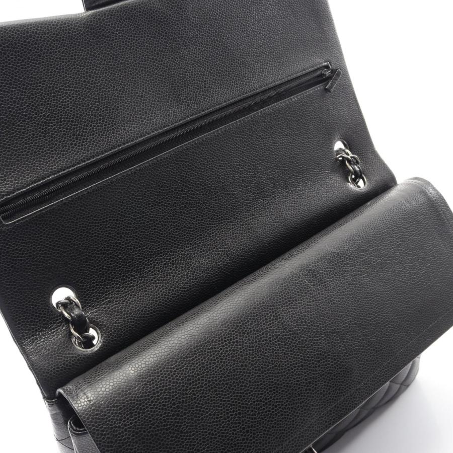 シャネル デカマトラッセ34 Wフラップ ブランドオフ CHANEL レザー ショルダーバッグ グレインドカーフスキン 中古 レディースの画像