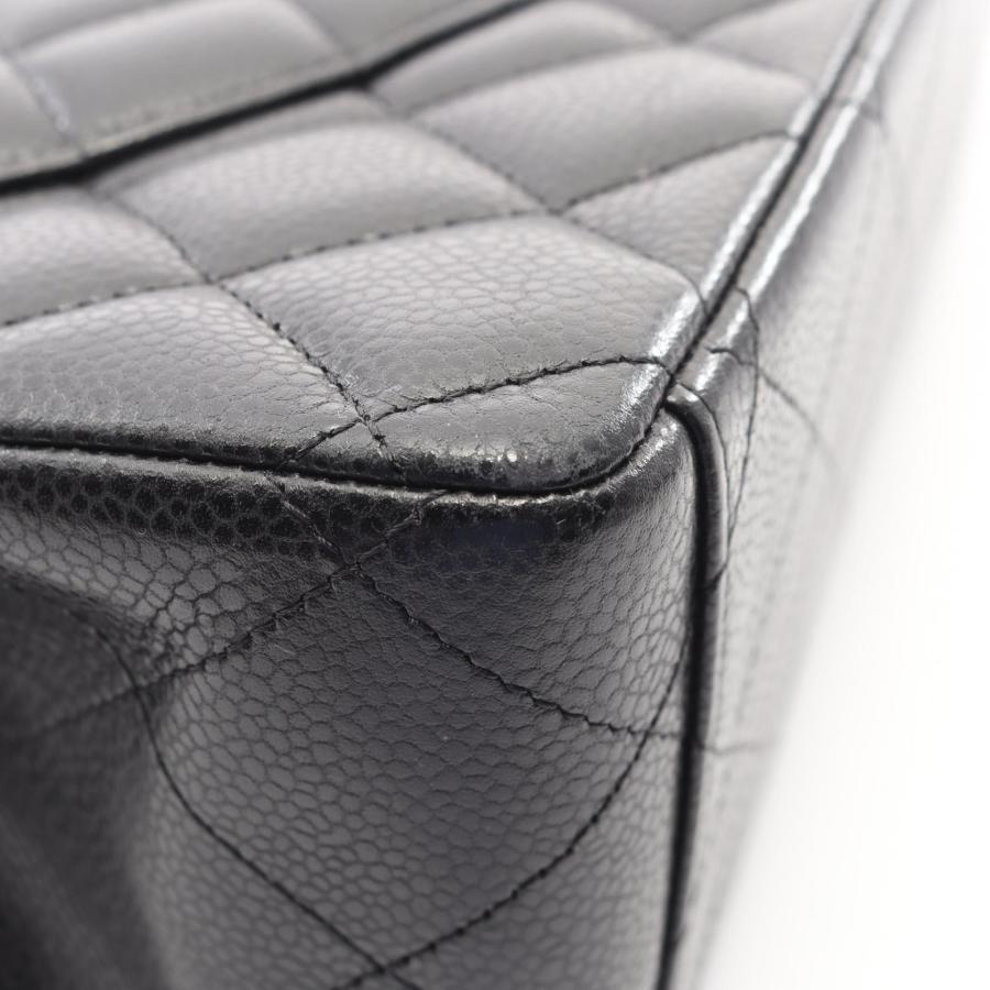 シャネル デカマトラッセ34 Wフラップ ブランドオフ CHANEL レザー ショルダーバッグ グレインドカーフスキン 中古 レディースの画像