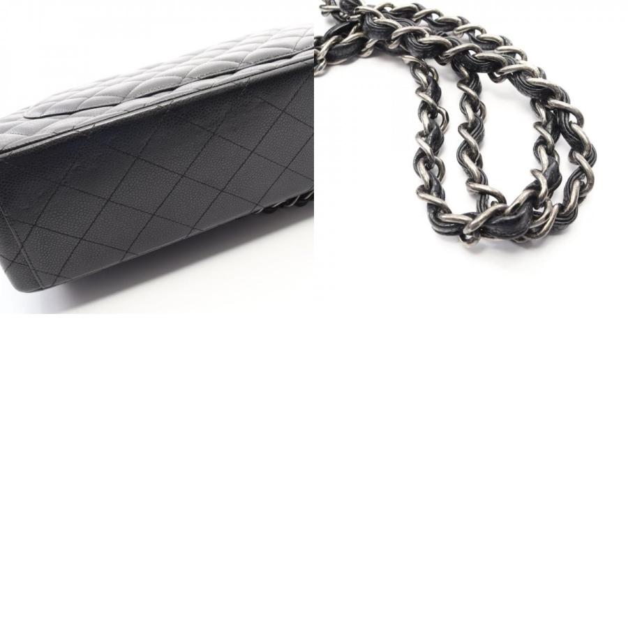 シャネル デカマトラッセ34 Wフラップ ブランドオフ CHANEL レザー ショルダーバッグ グレインドカーフスキン 中古 レディースの画像