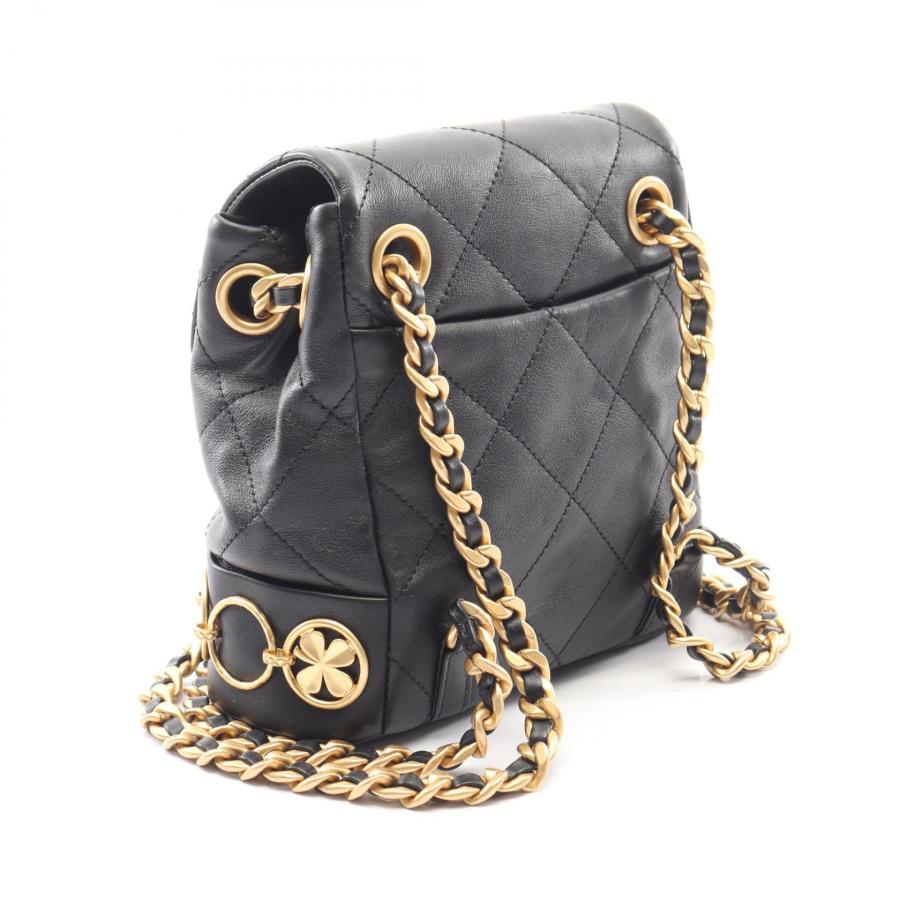 シャネル マトラッセ スモール チェーン ブランドオフ CHANEL ラムスキン（羊革） リュックサック バックパック ラムスキン 中古 レディーの画像