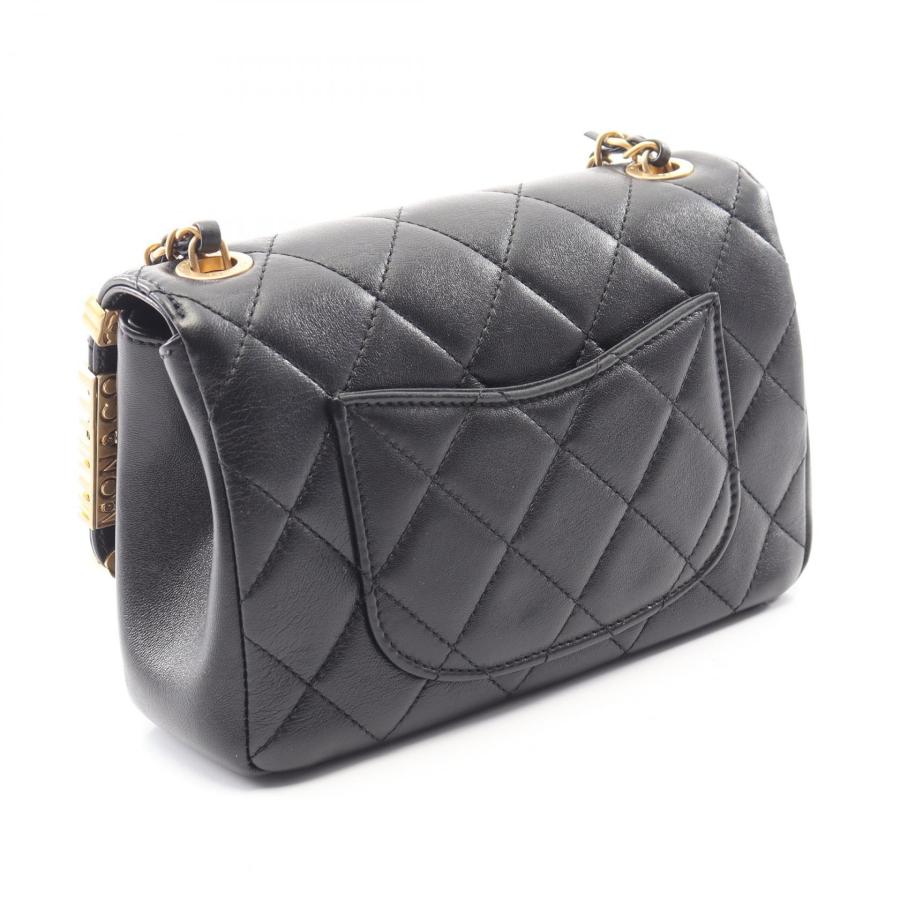 シャネル ミニ フラップ バッグ マトラッセ ブランドオフ CHANEL ラムスキン（羊革） ショルダーバッグ ラムスキン 中古 レディースの画像