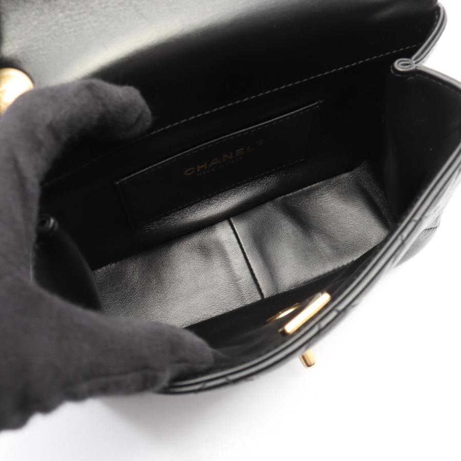 シャネル ミニ フラップ バッグ マトラッセ ブランドオフ CHANEL ラムスキン（羊革） ショルダーバッグ ラムスキン 中古 レディースの画像