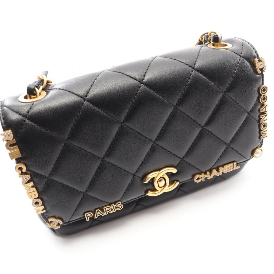 シャネル ミニ フラップ バッグ マトラッセ ブランドオフ CHANEL ラムスキン（羊革） ショルダーバッグ ラムスキン 中古 レディースの画像