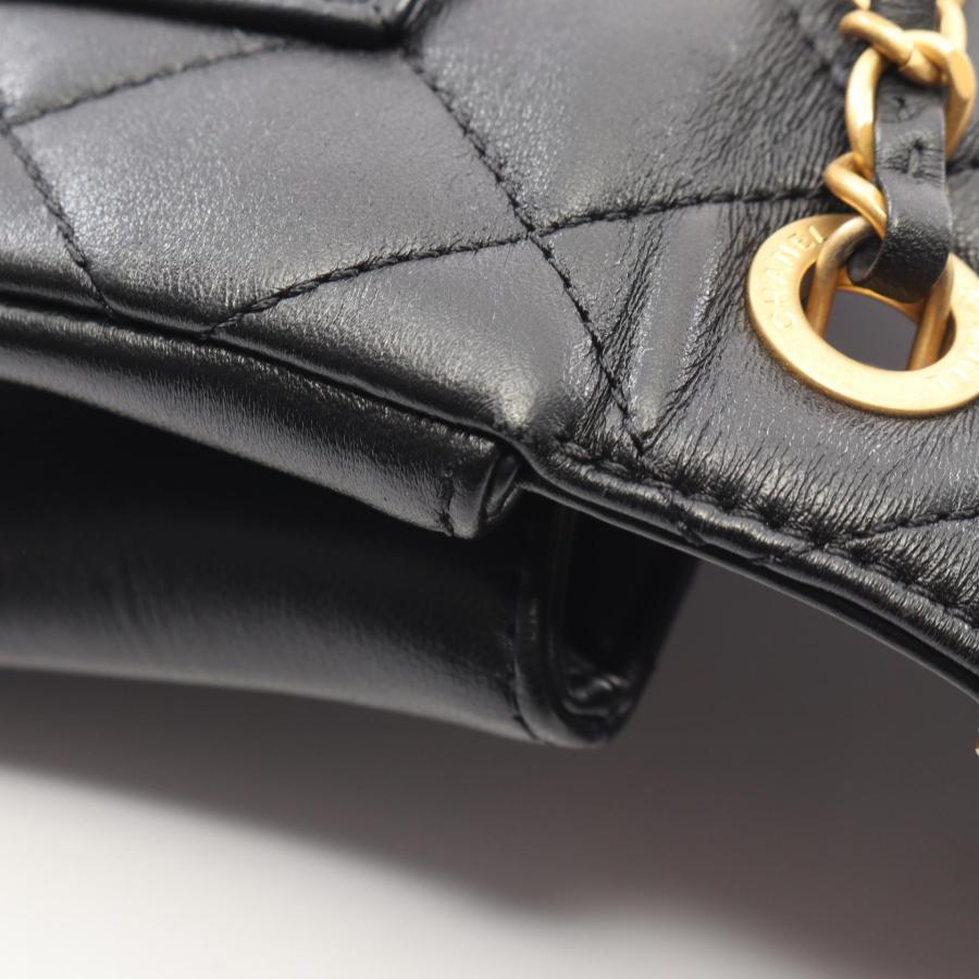 シャネル ミニ フラップ バッグ マトラッセ ブランドオフ CHANEL ラムスキン（羊革） ショルダーバッグ ラムスキン 中古 レディースの画像