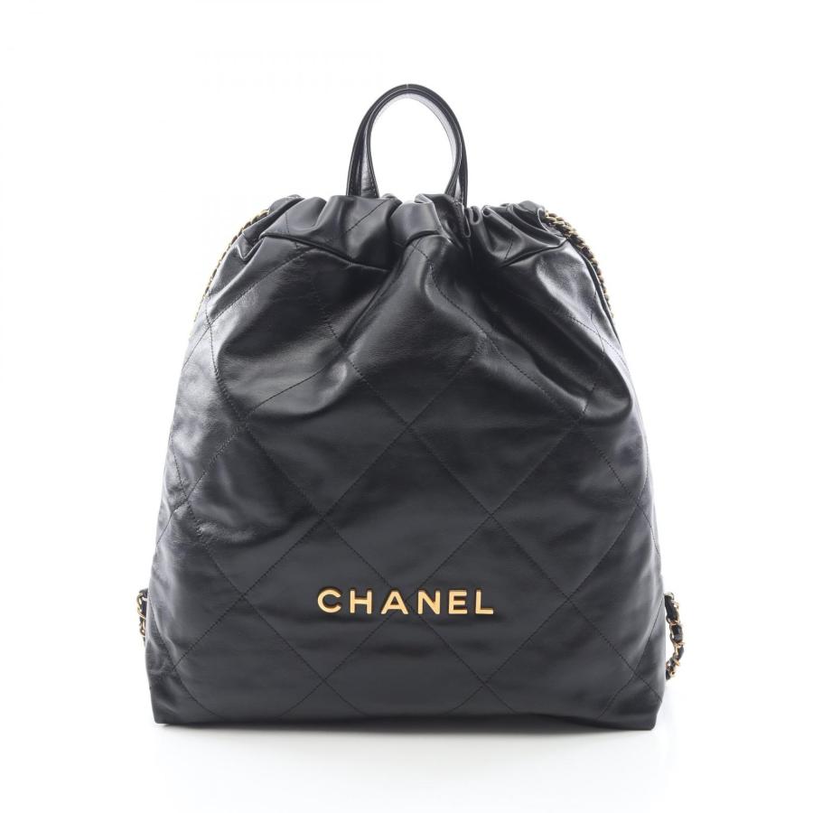 CHANEL（シャネル） 22 ラージ ブランドオフ レザー リュックサック