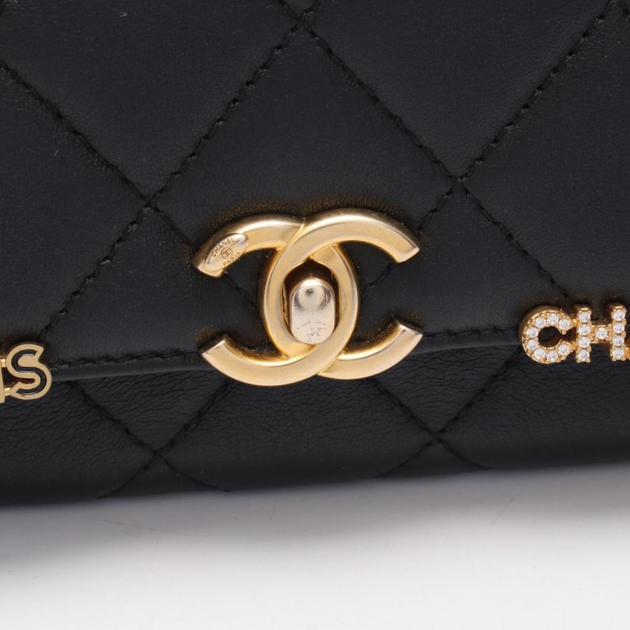 シャネル ミニ フラップ バッグ マトラッセ ブランドオフ CHANEL レザー ショルダーバッグ ラムスキン 中古 レディース_7
