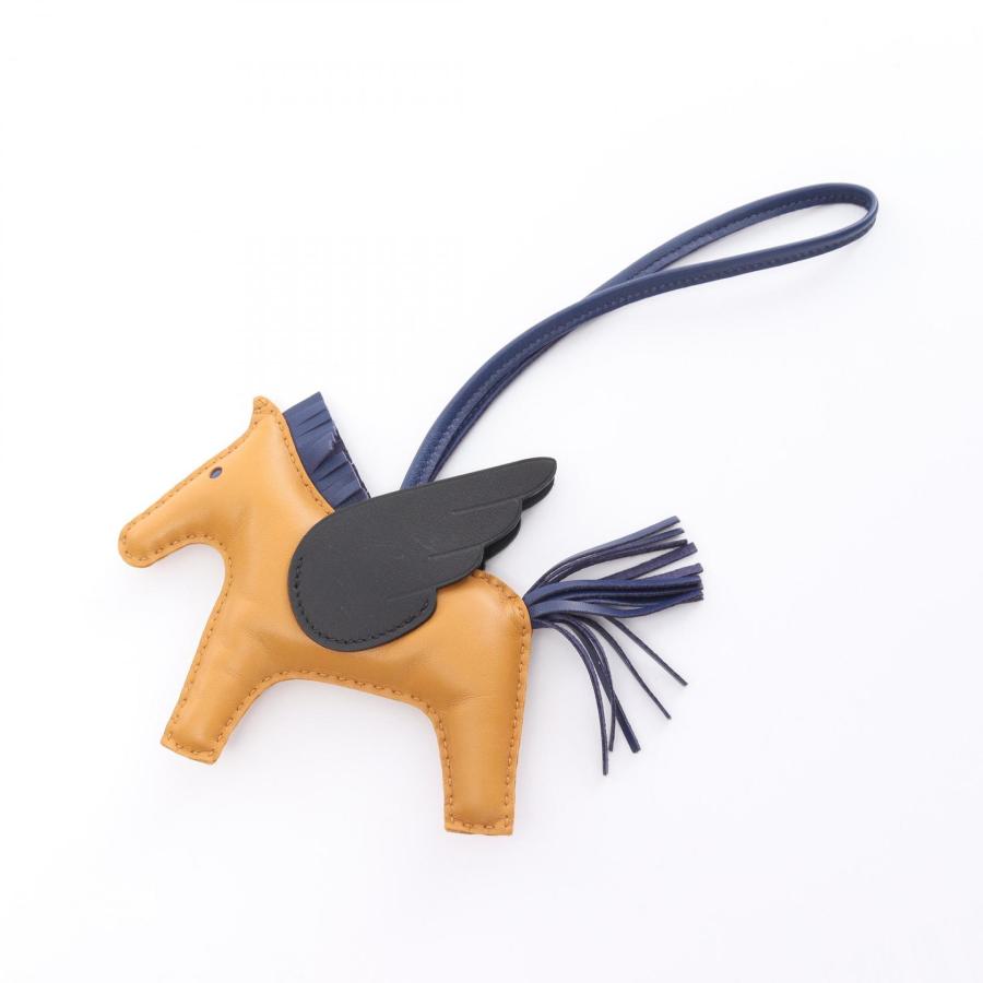 【ジャンク】エルメス ロデオペガサスセサミ ノワール ブルーサフィール チャーム HERMES エルメス ロデオペガサスMM セサミ ノワール ブルー