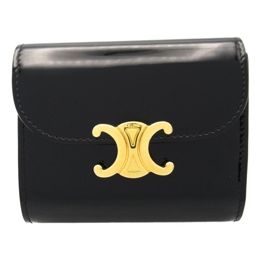 CELINE セリーヌ トリオンフ 三つ折り財布 ブランドオフ パテント  